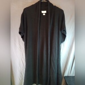 Ann Taylor Black Open Front Cardigan